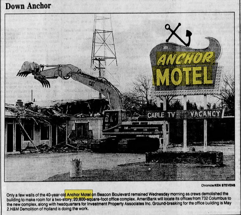 Anchor Motel - Apr 10 1997 Demolition (newer photo)